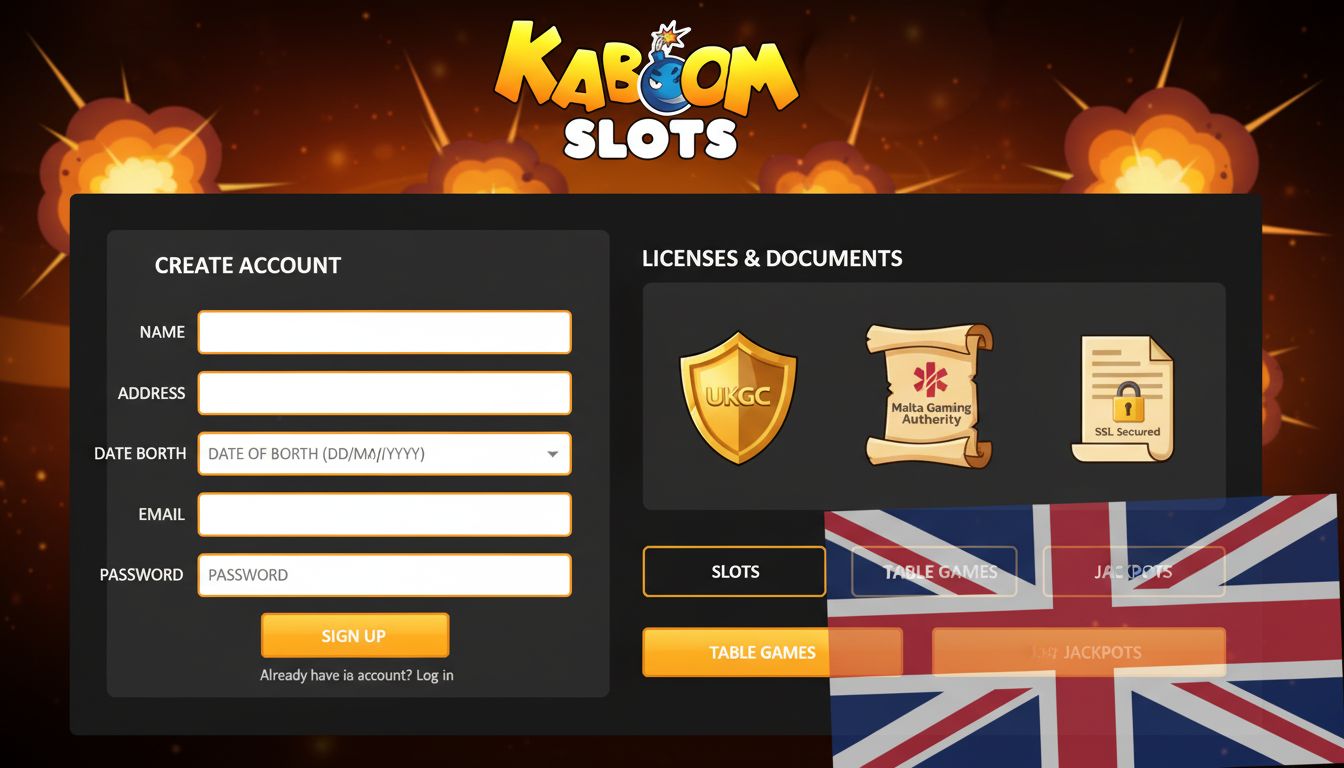 Illustration showing registration fields plus UK licensing symbols.
